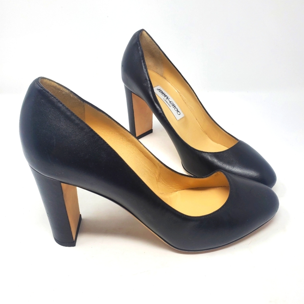Jimmy Choo Black Leather Pumps